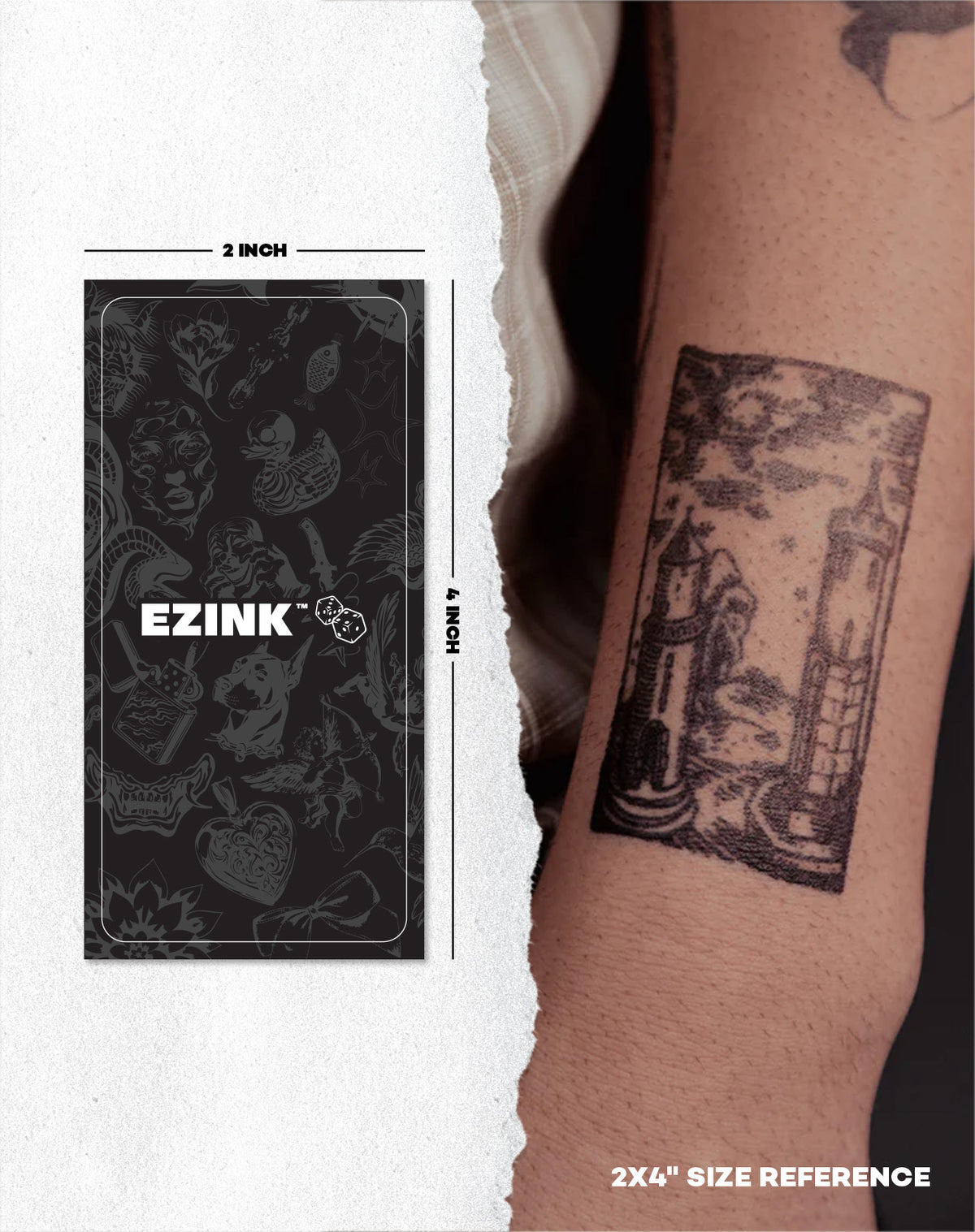 Custom Small Tattoo (2×4”)