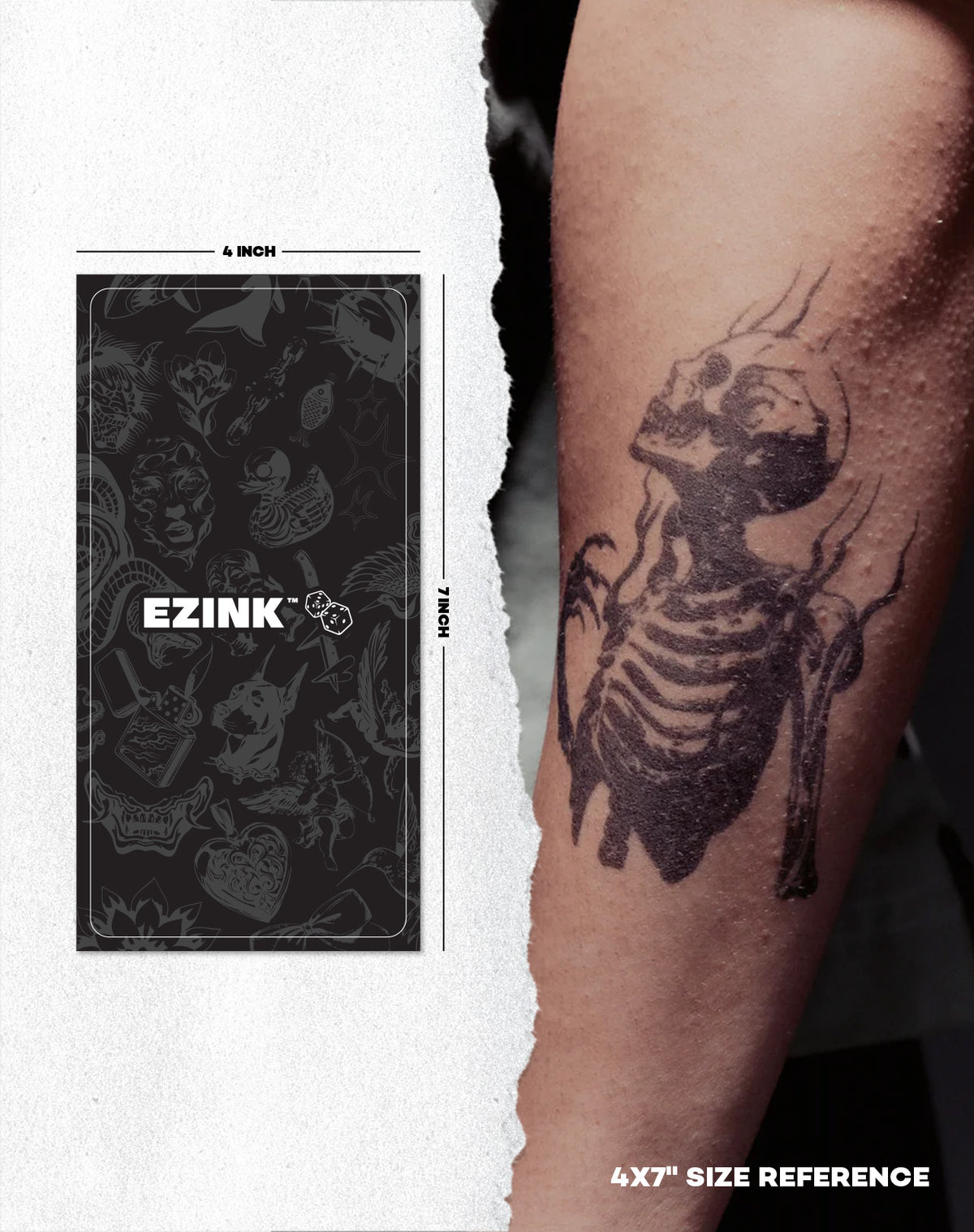 Custom Large Tattoo (4×7”)