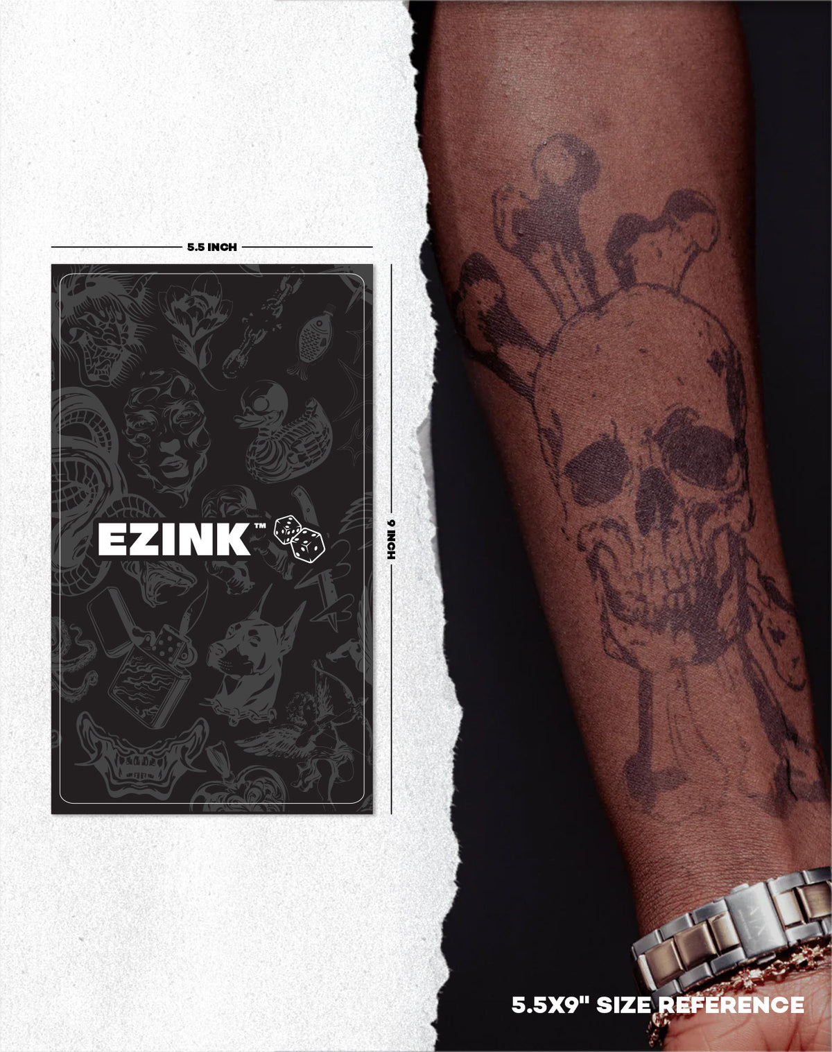 Custom Forearm Tattoo (5.5x9”)