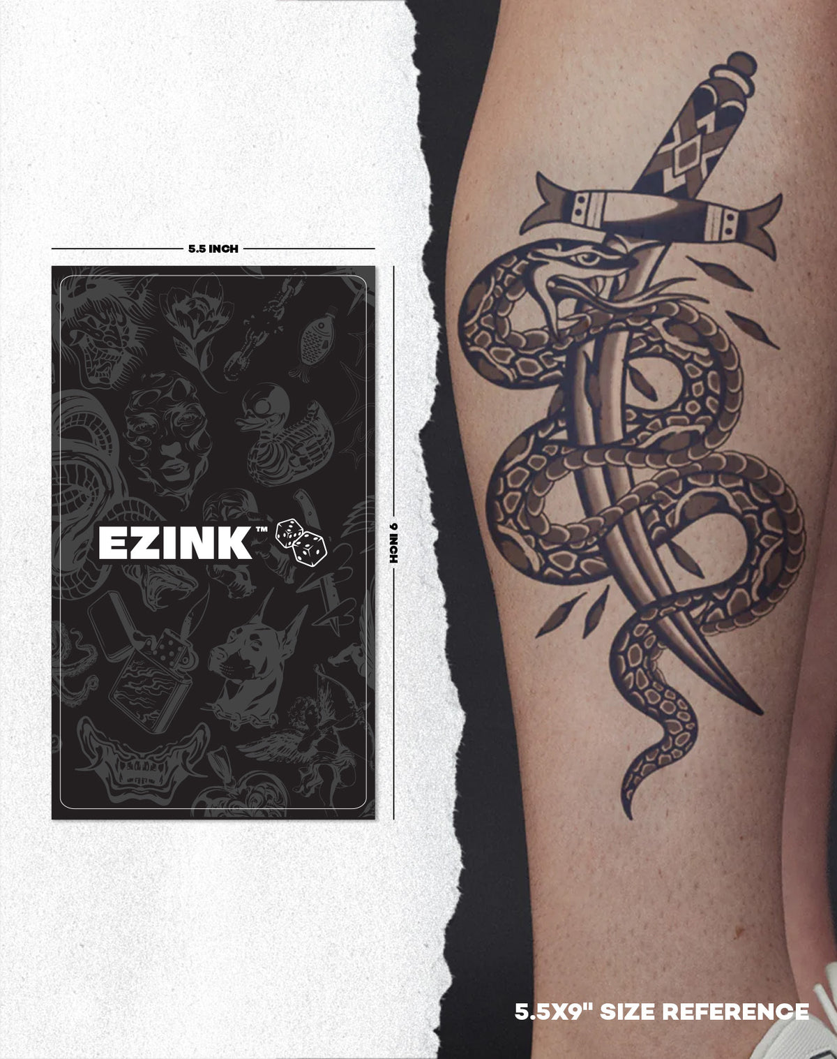 Custom Forearm Tattoo (5.5x9”)