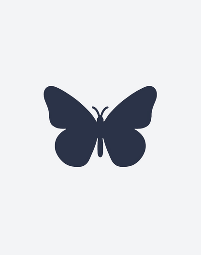 Blacked Out Butterfly 2 Pcs