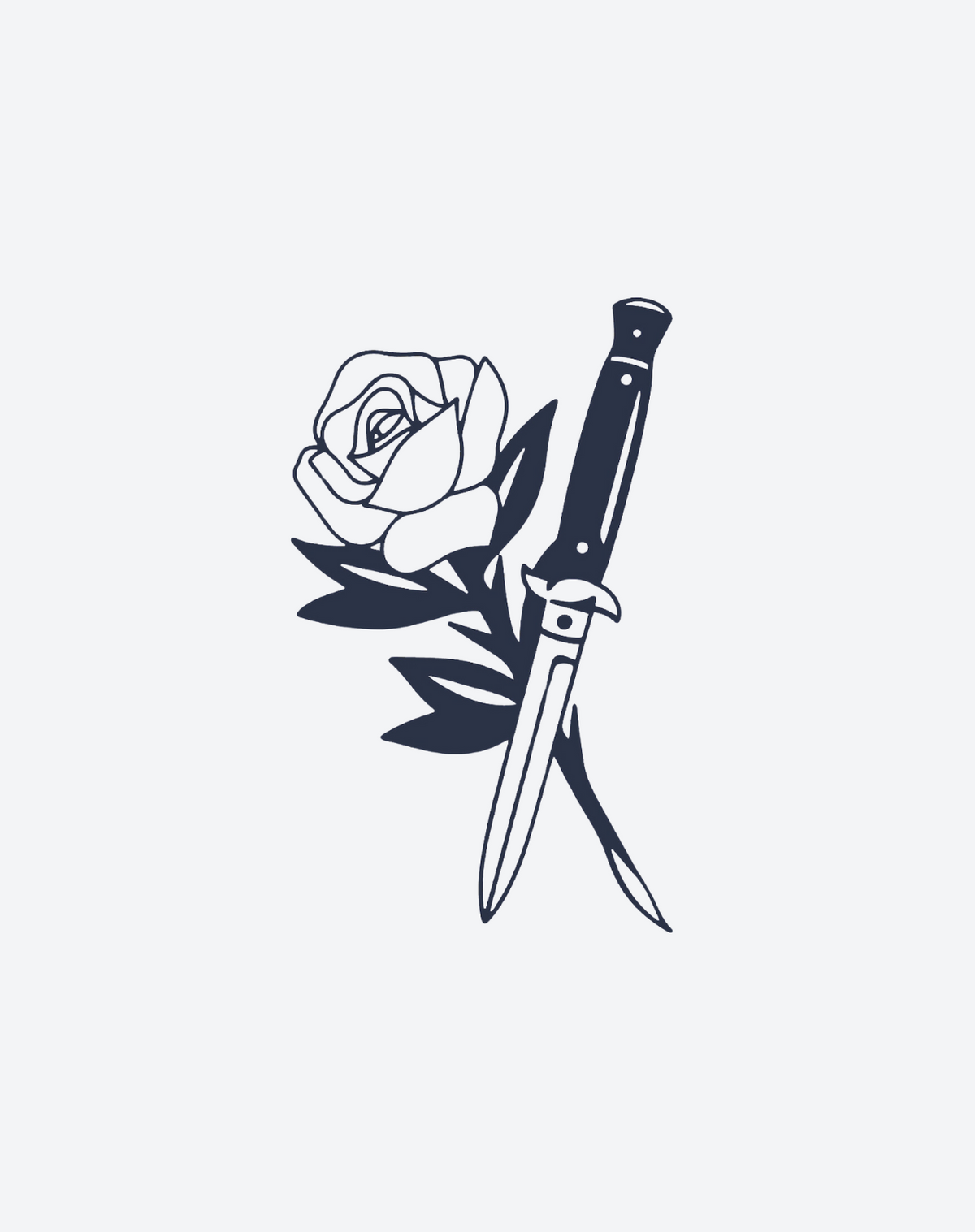 Dagger & Rose 2 Pcs
