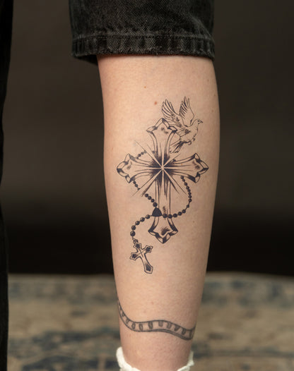 Dove, Cross & Rosary