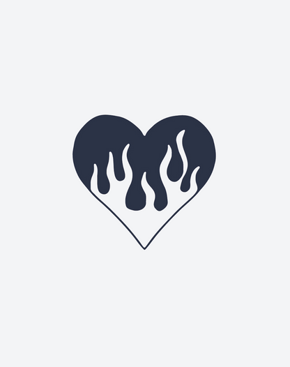 Flaming Heart 2 Pcs