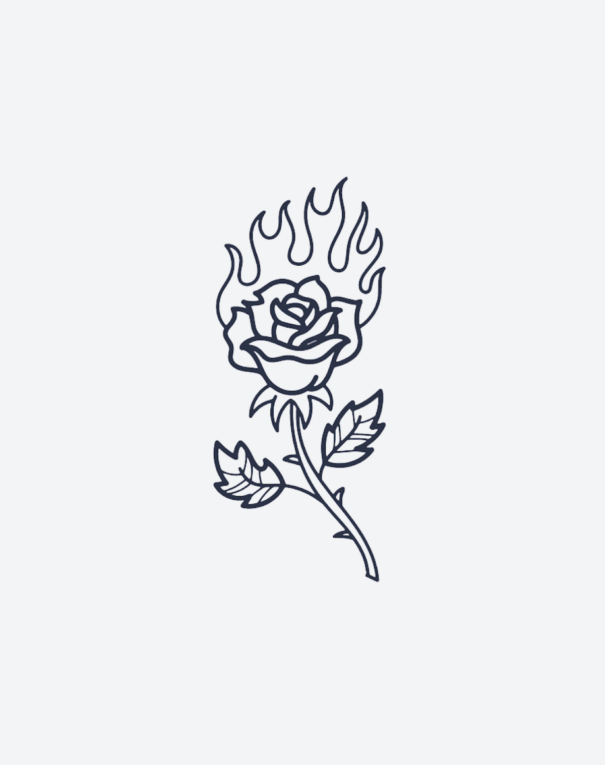 Flaming Rose 2 Pcs