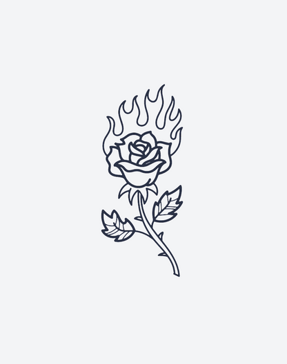 Flaming Rose 2 Pcs