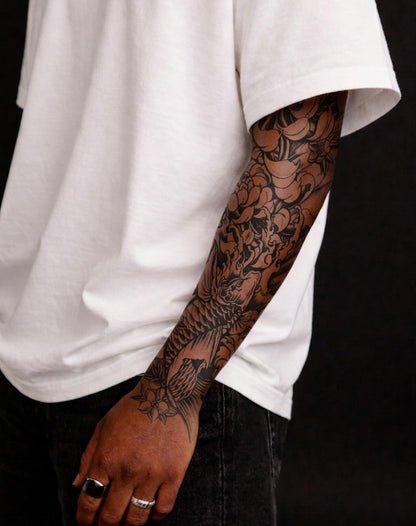 Koi Fish and Flowers Sleeve
