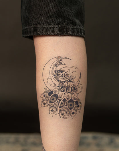 Moon & Peacock